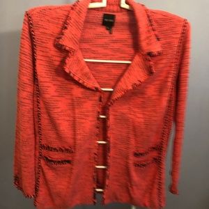 Nic & Zoe orange designer cardigan, 2X